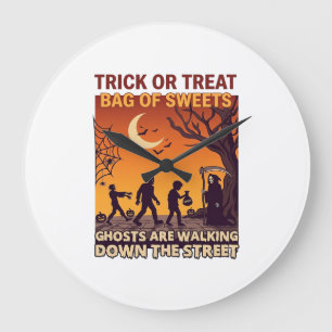 Trick Or Treat Halloween Zombies Grim Reaper Pompo Grote Klok