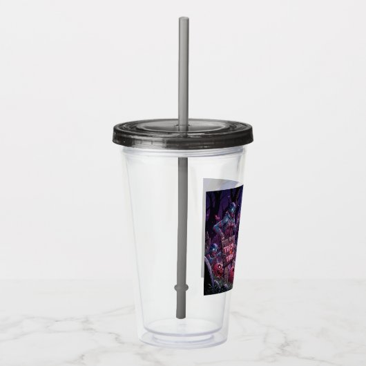 Trick or treat Halloween Zombies Uitdelen Brain Acryl Drinkbeker (Rechts)