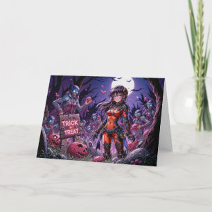 Trick or treat Halloween Zombies Uitdelen Brain Bedankkaart