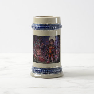 Trick or treat Halloween Zombies Uitdelen Brain Bierpul