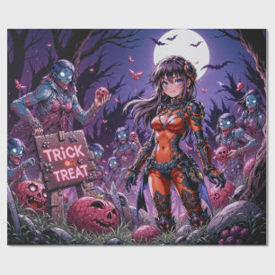 Trick or treat Halloween Zombies Uitdelen Brain Cadeaupapier