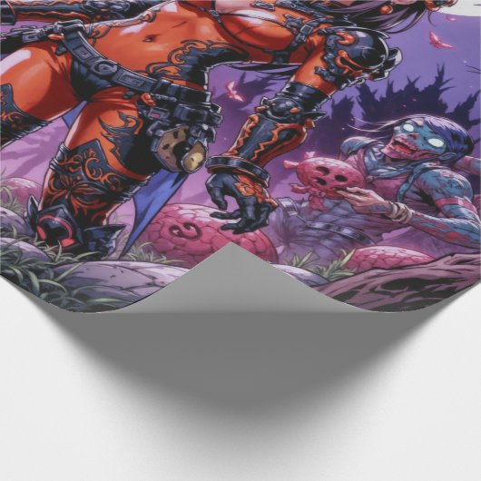 Trick or treat Halloween Zombies Uitdelen Brain Cadeaupapier (Hoek)