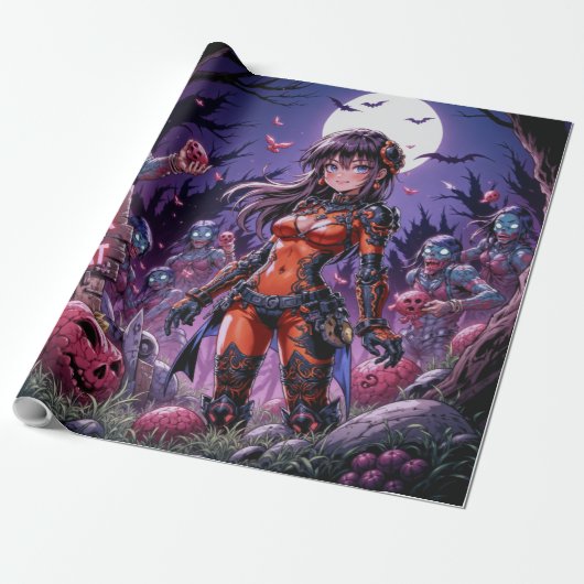 Trick or treat Halloween Zombies Uitdelen Brain Cadeaupapier (Uitgerold)