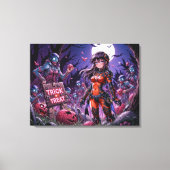 Trick or treat Halloween Zombies Uitdelen Brain Canvas Afdruk (Voorkant)