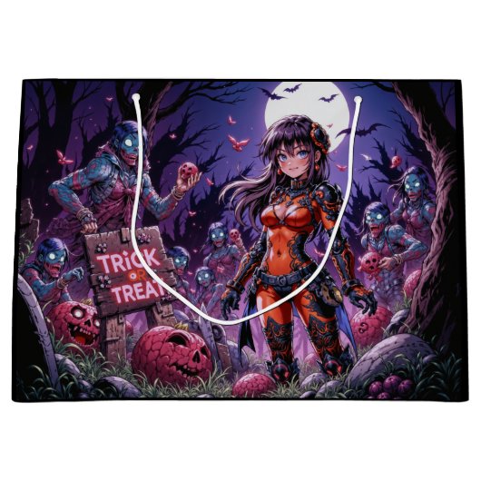 Trick or treat Halloween Zombies Uitdelen Brain Groot Cadeauzakje (Voorkant)