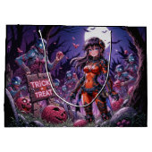 Trick or treat Halloween Zombies Uitdelen Brain Groot Cadeauzakje (Achterkant)