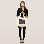 Trick or treat Halloween Zombies Uitdelen Brain Grote Tote Bag (Voorkant (model))