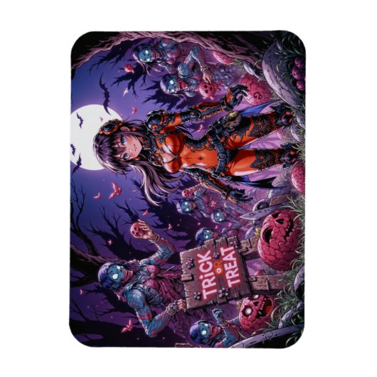 Trick or treat Halloween Zombies Uitdelen Brain Magneet (Verticaal)