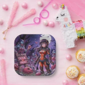 Trick or treat Halloween Zombies Uitdelen Brain Papieren Bordje (Feest)