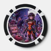 Trick or treat Halloween Zombies Uitdelen Brain Poker Chips (Achterkant)