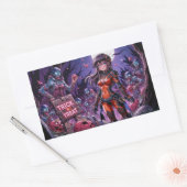 Trick or treat Halloween Zombies Uitdelen Brain Rechthoekige Sticker (Envelop)