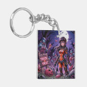 Trick or treat Halloween Zombies Uitdelen Brain Sleutelhanger (Voorkant Links)