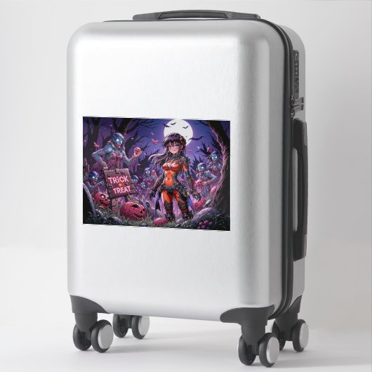 Trick or treat Halloween Zombies Uitdelen Brain Sticker (Koffer)