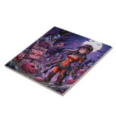 Trick or treat Halloween Zombies Uitdelen Brain Tegeltje (Zijkant)