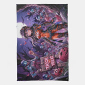 Trick or treat Halloween Zombies Uitdelen Brain Theedoek (Verticaal)