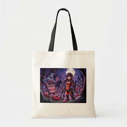Trick or treat Halloween Zombies Uitdelen Brain Tote Bag (Voorkant)