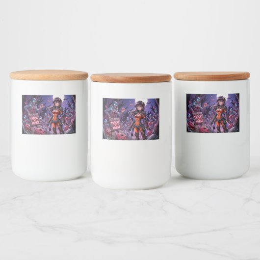 Trick or treat Halloween Zombies Uitdelen Brain Voedselcontainer Etiket (Flessen)