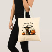 Trick or treat Halloweenhond in het Pet van een he Tote Bag (Voorkant (product))