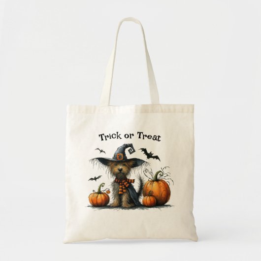 Trick or treat Halloweenhond in het Pet van een he Tote Bag (Voorkant)