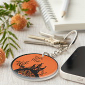 Trick or treat Hallowen House Sleutelhanger (Voorkant Rechts)