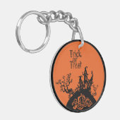 Trick or treat Hallowen House Sleutelhanger (Voorkant Links)