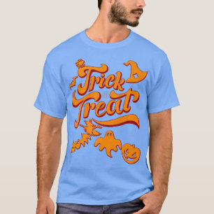 Trick or treat Haloweens Dag 2022 Funny Mannen Vro T-shirt