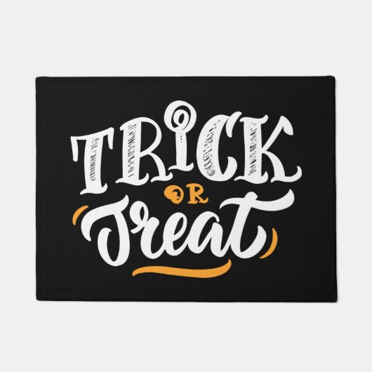 Trick Or Treat Handlettering Halloween Deurmat (Voorkant)