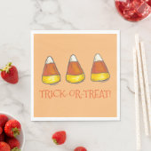 Trick or treat Happy Halloween Candy Corn Snoepjes Servet (Insitu)