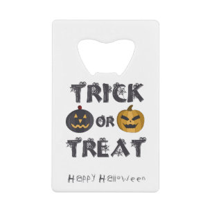 Trick or treat Happy Halloween Creditkaart Flessenopener