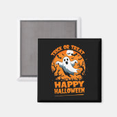 Trick or treat Happy Halloween Ghost Costume Fun Magneet (Voorkant / Achterkant)