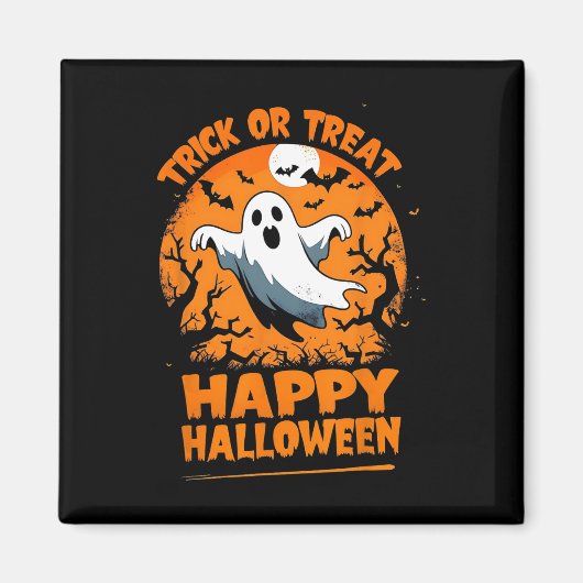 Trick or treat Happy Halloween Ghost Costume Fun Magneet (Voorkant)
