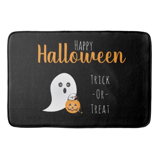 Trick or treat Happy Halloween Ghost Spooky Badmat (Voorkant)