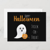 Trick or treat Happy Halloween Ghost Spooky Briefkaart (Voorkant / Achterkant)