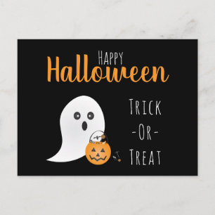 Trick or treat Happy Halloween Ghost Spooky Briefkaart