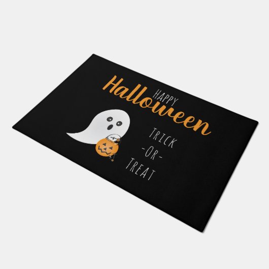 Trick or treat Happy Halloween Ghost Spooky Deurmat (Schuin)