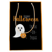 Trick or treat Happy Halloween Ghost Spooky Medium Cadeauzakje (Voorkant)