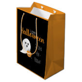 Trick or treat Happy Halloween Ghost Spooky Medium Cadeauzakje (Achterkant Gekanteld)