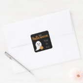 Trick or treat Happy Halloween Ghost Spooky Vierkante Sticker (Envelop)