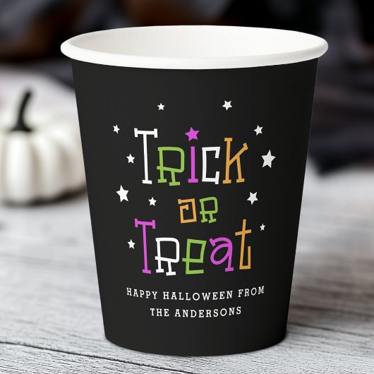 Trick or treat Happy Halloween Papieren Bekers