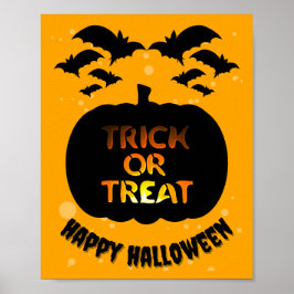 Trick or treat Happy Halloween Poster