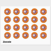 Trick or treat Happy Halloween schattig spook Ronde Sticker (Vel)