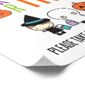Trick or treat Happy Halloween snoep veranda Poster (Hoek)