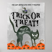 trick or treat happy halloween spin poster (Voorkant)
