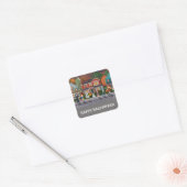 Trick or treat, Happy Halloween Vierkante Sticker (Envelop)