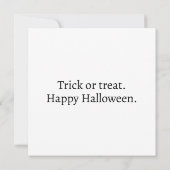 Trick or treat Happy Halloween voor kinderen Kaart (Achterkant)