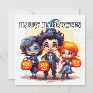 Trick or treat Happy Halloween voor kinderen Kaart