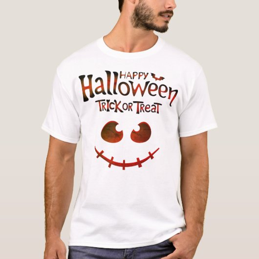 Trick or treat Happy Halloween voor mannen T-Shirt (Voorkant)