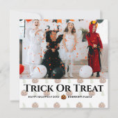 Trick or treat Happy Haloween Kaart (Voorkant)