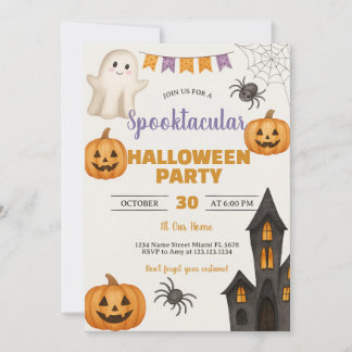 Trick-or-Treat Haunted Bash Invitate Kaart