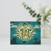 Trick or treat Haunted Graveyard Briefkaart (Staand voorkant)
